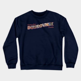 Greetings from Dubrovnik in Croatia Vintage style retro souvenir Crewneck Sweatshirt